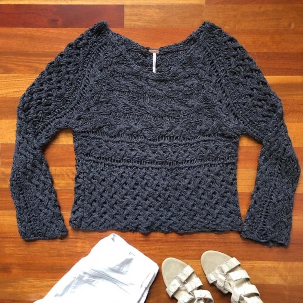 Free People Gray / Grey Sweater
